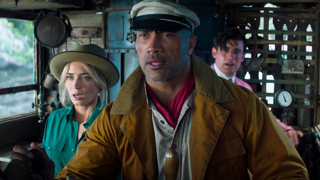 Emily Blunt, Dwayne Johnson, and Jack Whitehall, Jungle Cruise