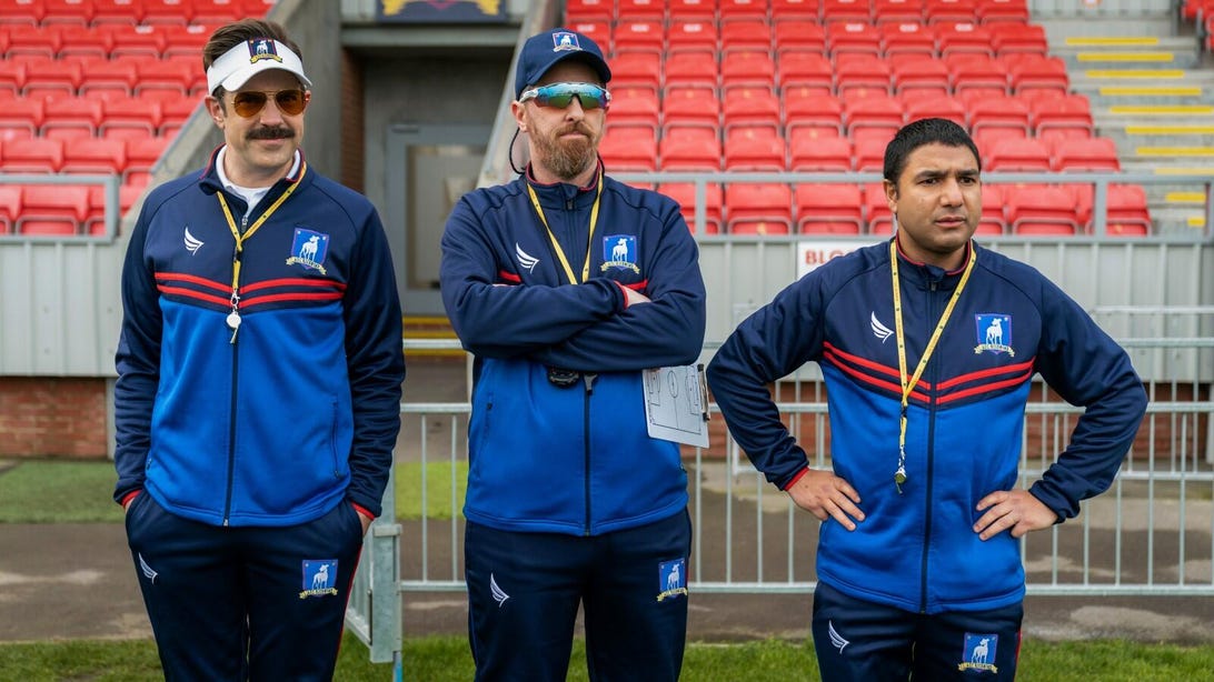 Jason Sudeikis, Brendan Hunt and Nick Mohammed, Ted Lasso